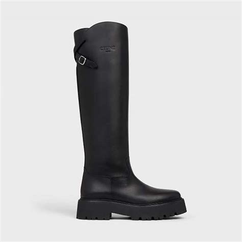 Celine bulky buckled high boot in Calfskin 